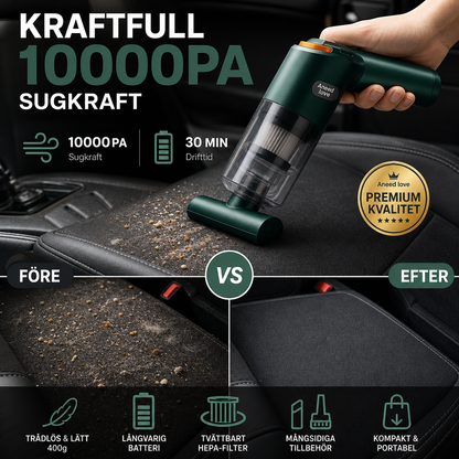 🚗 50% RABATT NU! 🔋 Kraftfull Trådlös Dammsugare för Bil – Kompakt & Sladdlös – Stark Sugkraft för Snabb & Enkel Rengöring 🧹