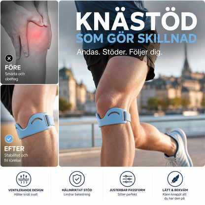 ✨56% RABATT NU!✨ Andningsbart knästöd – Flexibelt stöd, Mjukt material & Skonsam passform – Perfekt för Träning, Hushållsarbete & Ledvärk 🌿