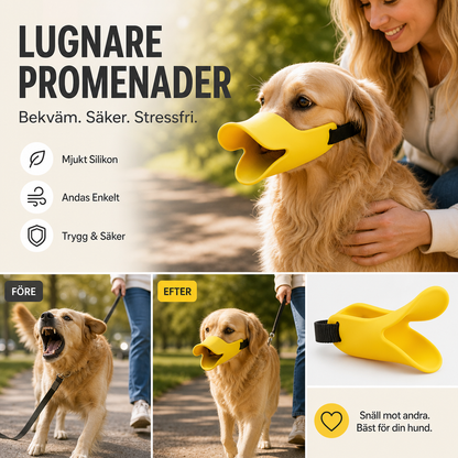 🐕 50 % RABATT NU! 🦆 Söt anknäbb-silikonmuzzle för hund – mjuk, bekväm & skyddar dig och dina lurviga vänner 🐾