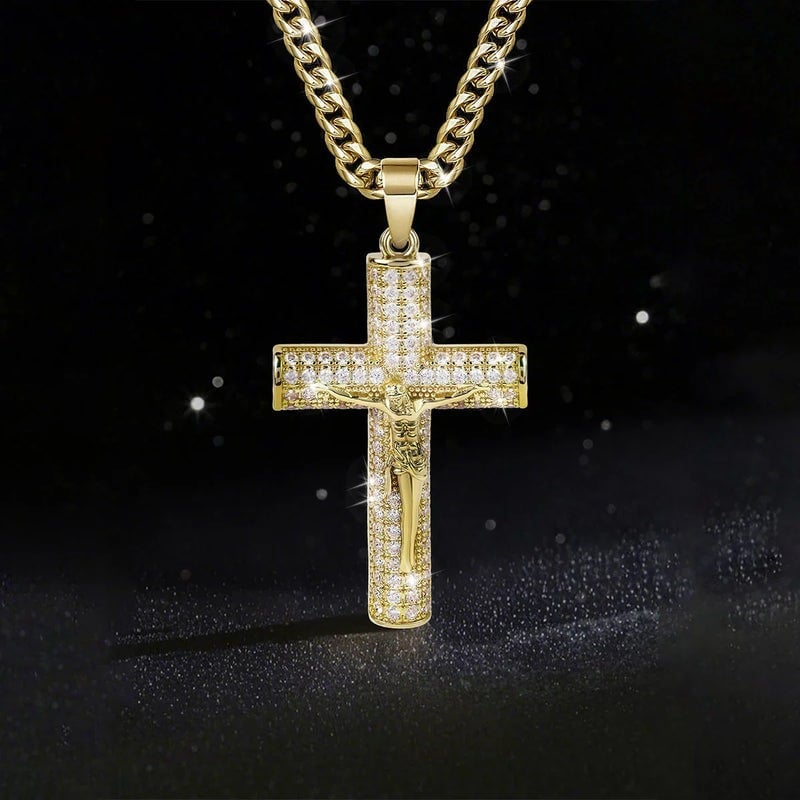 ✝️ 50% RABATT! 🙏 Halsband med Jesuskrucifixhänge – Klassiskt Design, Högglans Finish & Perfekt Som En Meningsfull Accessoar Eller Gåva 🕊️