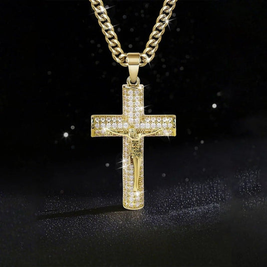 ✝️ 50% RABATT! 🙏 Halsband med Jesuskrucifixhänge – Klassiskt Design, Högglans Finish & Perfekt Som En Meningsfull Accessoar Eller Gåva 🕊️