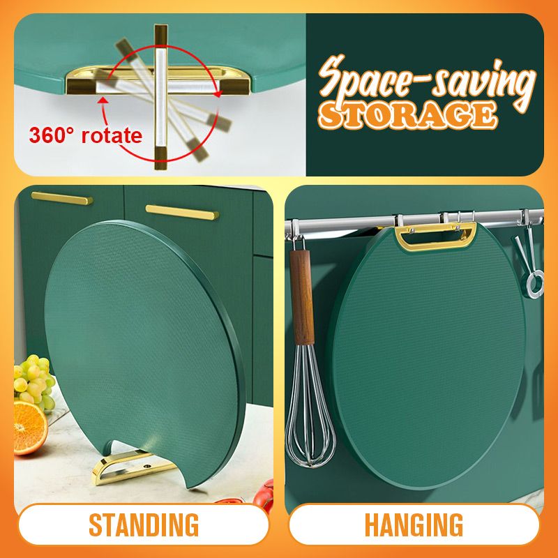 🔪 50% RABATT! 🧼 Antibakteriell Stående Dubbelsidig Skärbräda – Rostfri Kant, 2-i-1 Design & Perfekt För Köket 🍽️