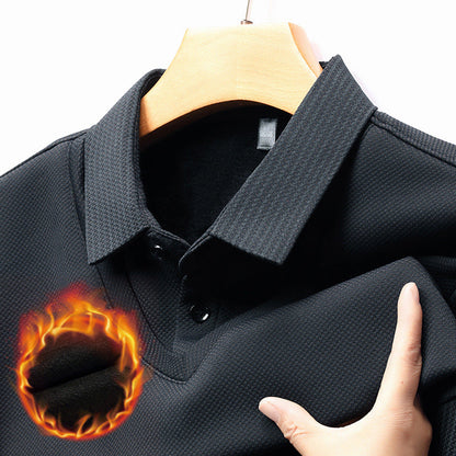 ⏰ Endast nu 49% rabatt!💕 Lapel faux tvådelad stickad skjorta herr