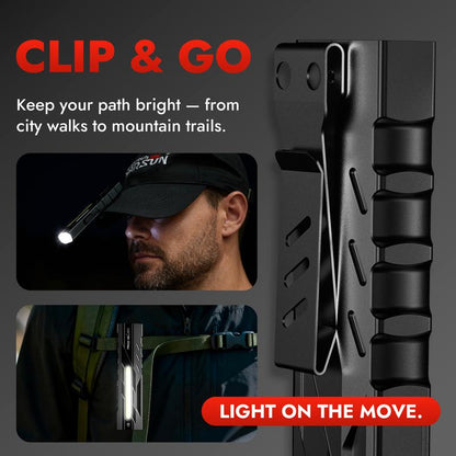 🔦 50% RABATT 🧲 | Magnetisk Multifunktions-LED-lampa – 1500 Lumen, UV-ljus & Röd Laser