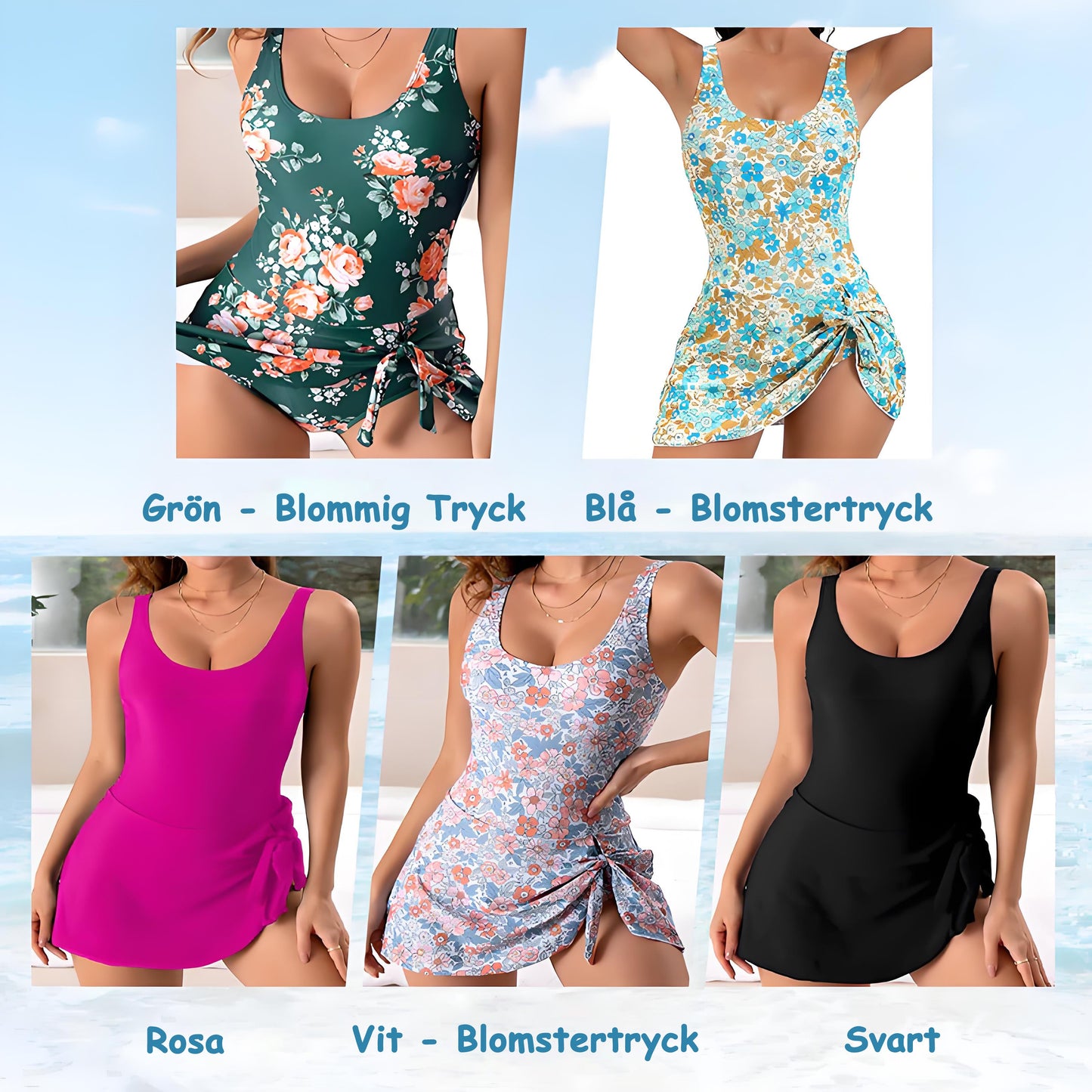 🏖️ 50% RABATT! 👙 Baddräkt för kvinnor med formande effekt och knytband