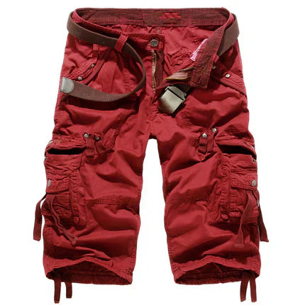 🩳 50% RABATT NU! 👖 Men's Multi-Pocket Cargo Shorts – Relaxad Passform, Andningsbar Bomullsblandning & Robust Konstruktion För Utomhus & Vardag 💪
