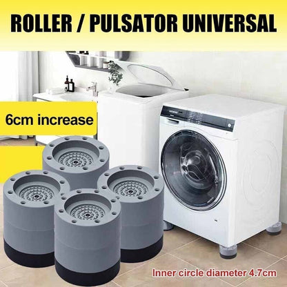 🏡 KÖP 2 FÅ 3! ✨ Ljuddämpande tvättmaskinsfötter - 4-pack av gummi med stabiliserande bas för tyst drift och golvskydd 🔇🧼