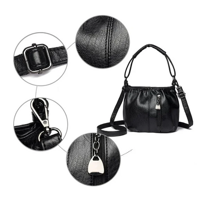 ⏰ Endast nu 50% rabatt!👜✨ Avslappnad veckad väska i mjukt läder ✨ – Praktisk bucket-väska med stil 💼 Lätt, slitstark och perfekt för vardagsbruk! 🌟