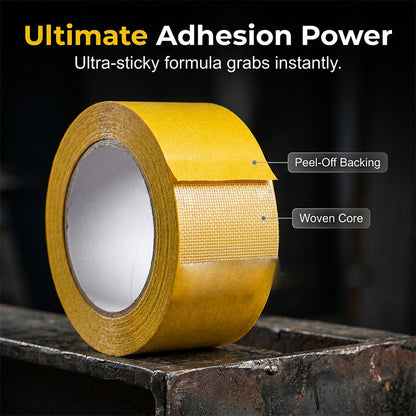 🎁2026 nyårsförsäljning🎁🎉Köp mer – spara ännu mer!🔥Starkt självhäftande dubbelsidig gasväv Fiber Mesh Tape