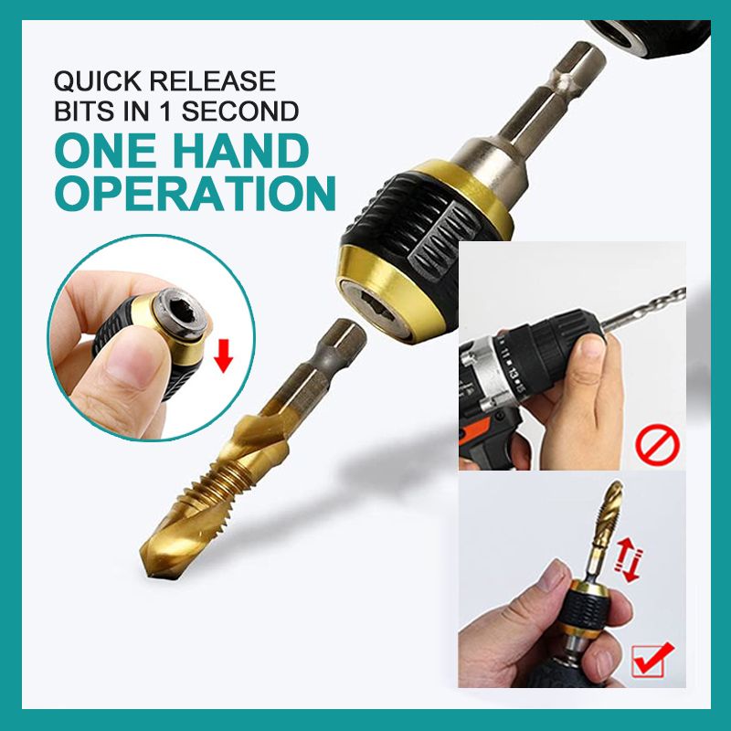 🛠️ BEGRÄNSAD TID 50% RABATT! ✨ Självlåsande Hex-handtag Bits – Pop-Up, Snabbfrigjöring, Hållbar ⚙️