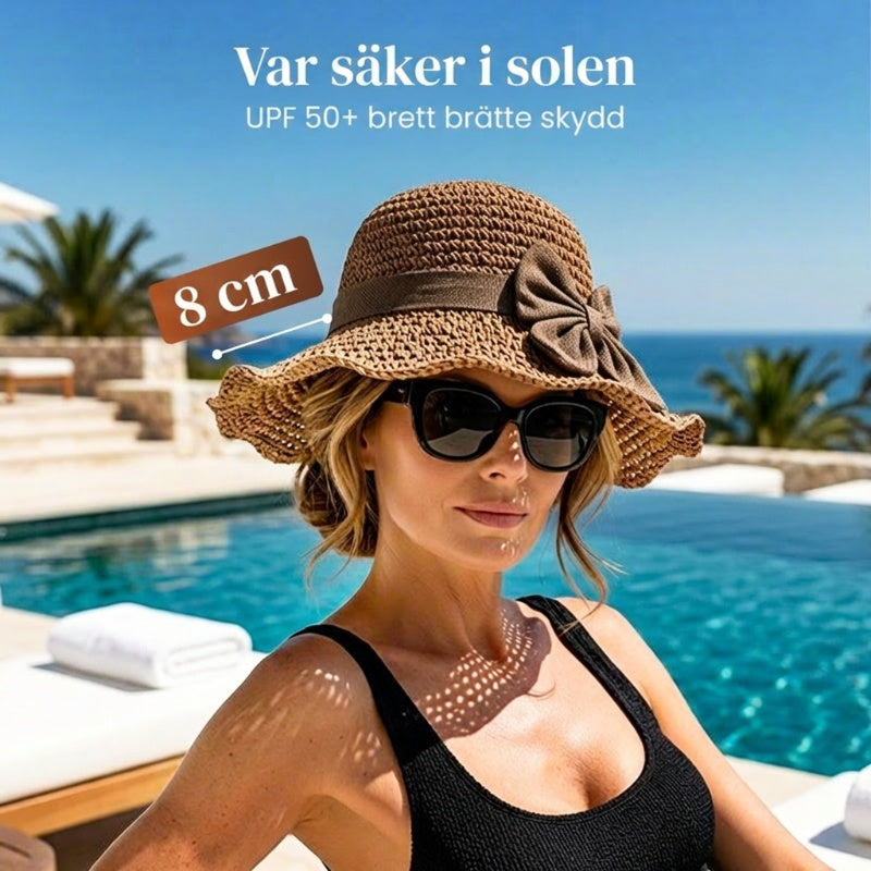 🏖️👒Stråhatt Med Retrobåge - Hopfällbar Och Andningsbar Resa