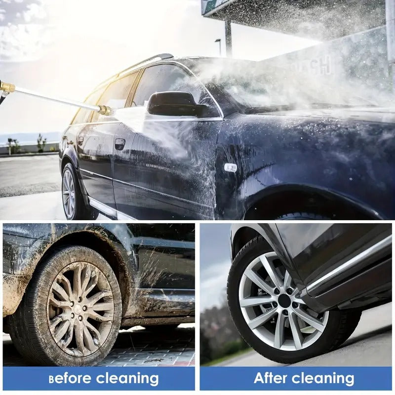 💦 50% RABATT NU! 🚿 Högtrycksvattenpistol – 3 Munstycken & Aluminiumlegering – Kraftfull Rengöringsstav för Bil & Trädgård 🚗