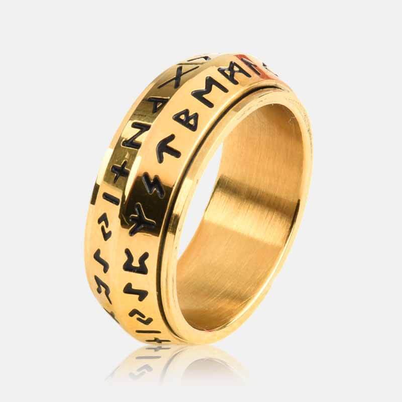 Roterande vikingaring med runor