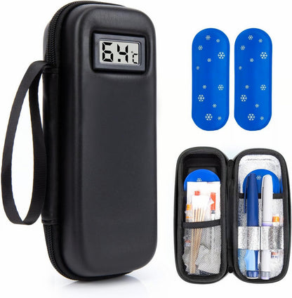 🔥💙 50% RABATT NU! Resekylväska med temperaturdisplay för säker medicinförvaring ✨