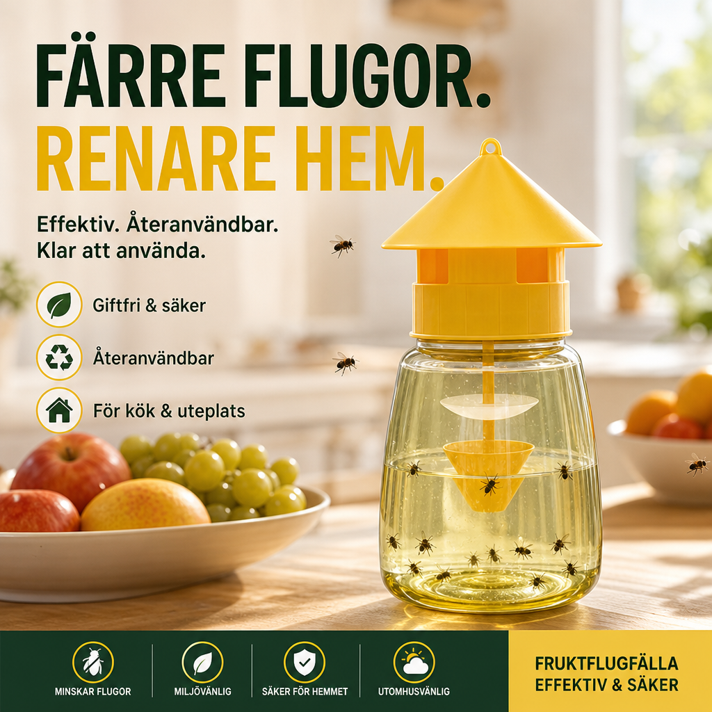 🛒 50% RABATT NU! 🪰 Hängande flugfälla – Lockar och fångar flugor, perfekt för kök, trädgård, camping och utomhusfester 🏡✨