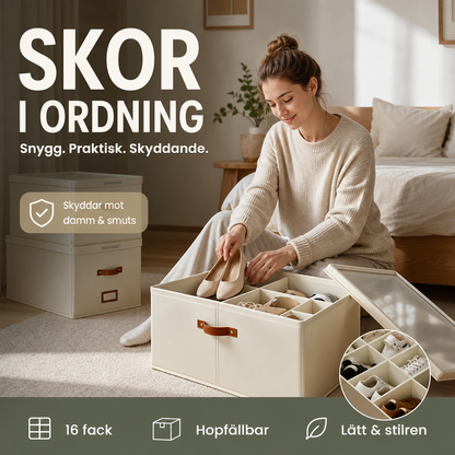 👟 50% RABATT NU! ✨Mer ordning hemma – hopfällbar skoförvaring som skyddar dina skor
