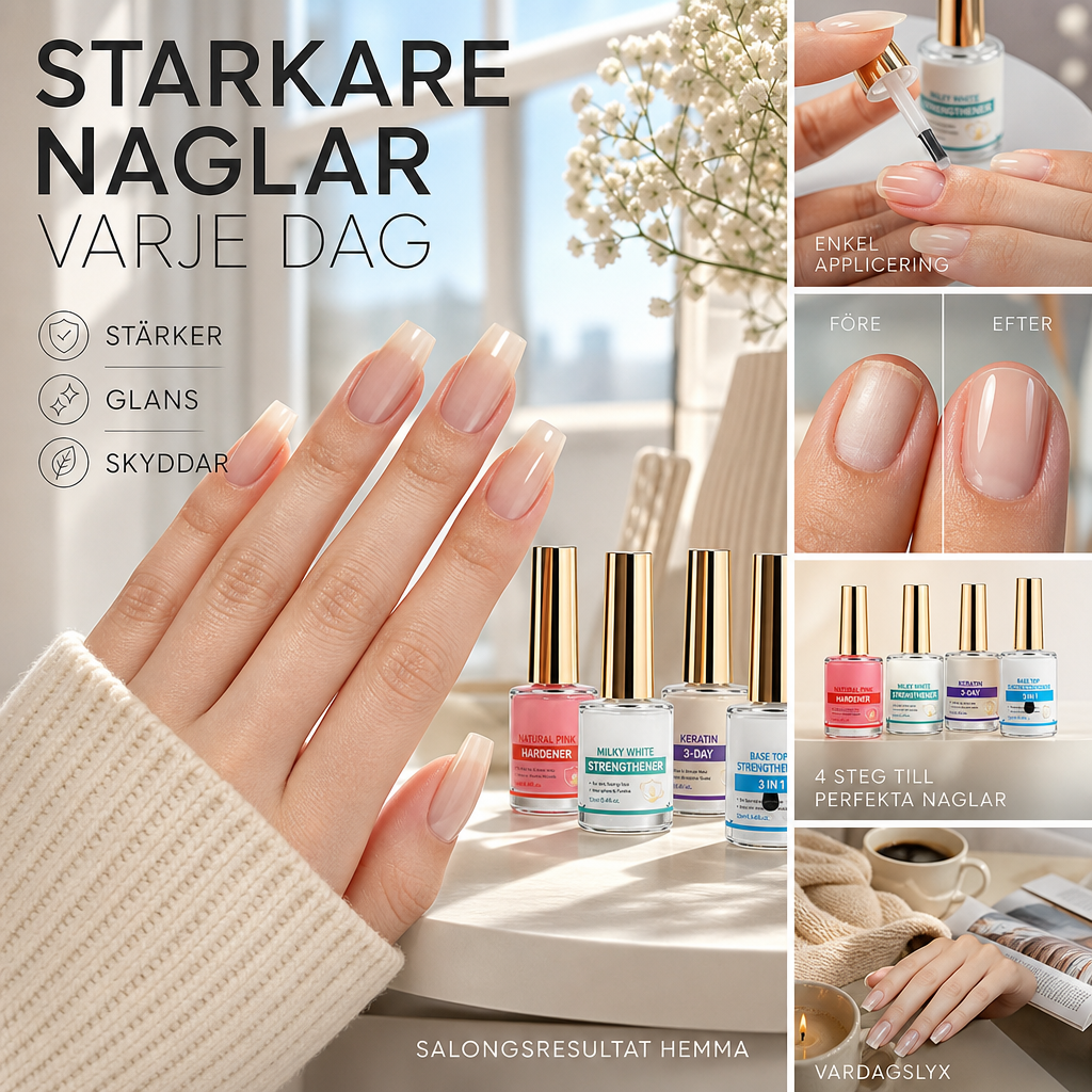 💅 50% RABATT NU! ✨ Professionell mjölkproteinnagelförstärkare – Stärker svaga & sköra naglar, ger högglans och skyddar mot sprickor – Perfekt för daglig nagelvård 💎