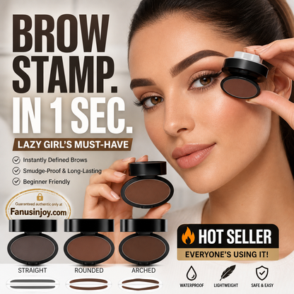 🎁 2026 Nya Ankomster 50% rabatt💥Eyebrow Stamp Pulverset med Applikatorborste, Ett Tryck Perfekta Ögonbryn, Vattentålig Långvarig 24H Ögonbrynsmakeup för Enkla Dagliga Salongsliknande Ögonbryn