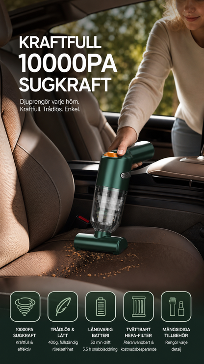 🚗 50% RABATT NU! 🔋 Kraftfull Trådlös Dammsugare för Bil – Kompakt & Sladdlös – Stark Sugkraft för Snabb & Enkel Rengöring 🧹