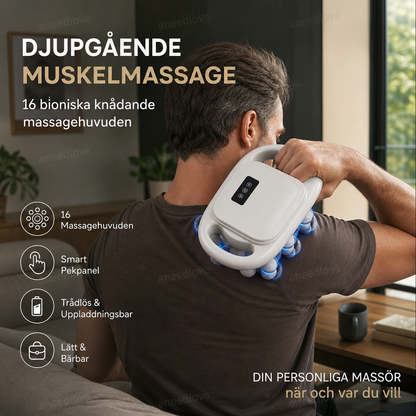 ⏳50 % rabatt under en begränsad tid⏰Sladdlös muskelmassager med 16 massagihuvuden💆