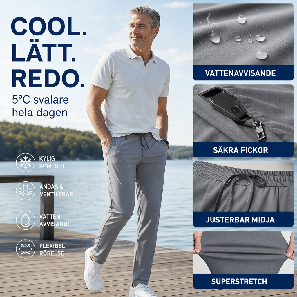 🛒 50% RABATT NU! 🔥 Mest populära 🔥 Bekväma och andningsbara stretchbyxor för män – Smidig passform & slitstark – Perfekt för vardag och fritid 🧑