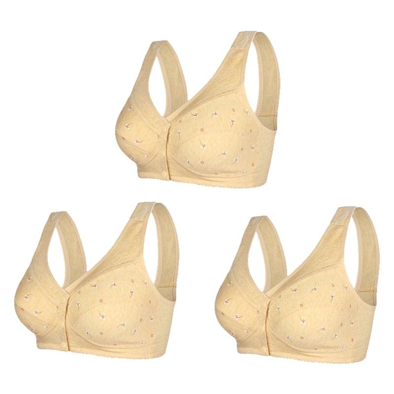 🔥Sista dagen Köp 1 och få 2 gratis 🔥Design for Senior bomullsbehå med stängning framtill