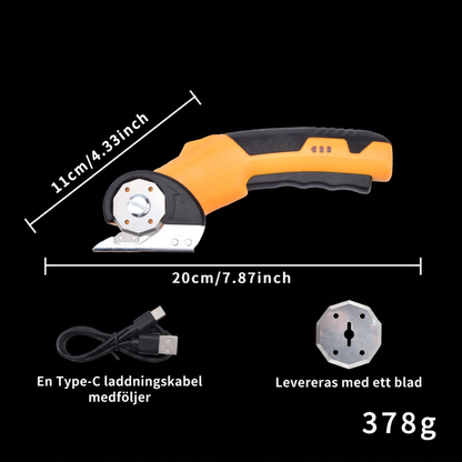 Sladdlösa elektriska saxar för tyg