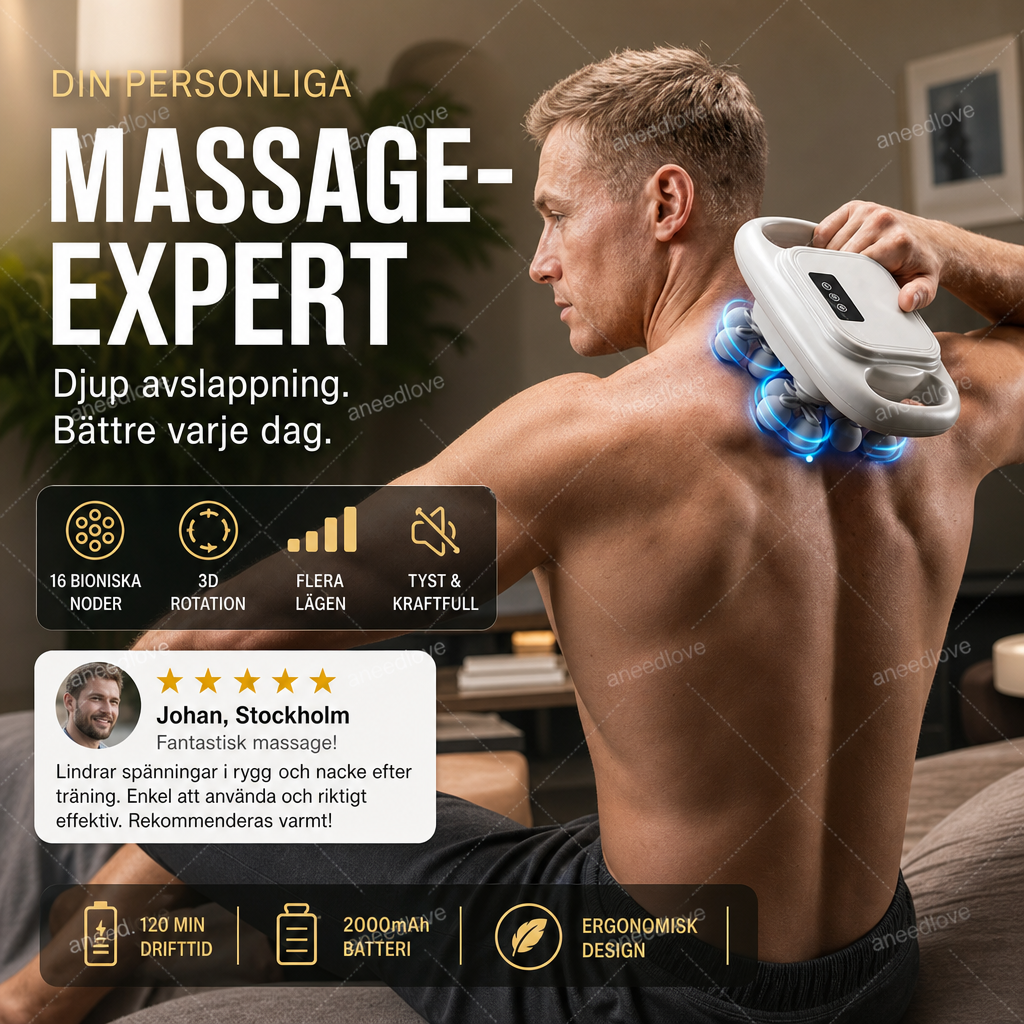 ⏳50 % rabatt under en begränsad tid⏰Sladdlös muskelmassager med 16 massagihuvuden💆
