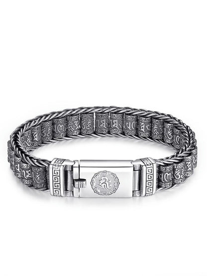 💎 50% RABATT! 💎 Tibetanskt bönehjulsarmband – 925 sterlingsilver, lyckobringare och alla hjärtans dag-present