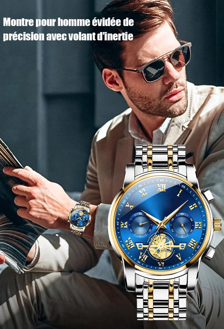 🔥Luxury Design Dodecagon Quartz Titta på nya multifunktionella mäns armbandsur