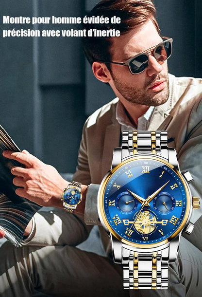 🔥Luxury Design Dodecagon Quartz Titta på nya multifunktionella mäns armbandsur