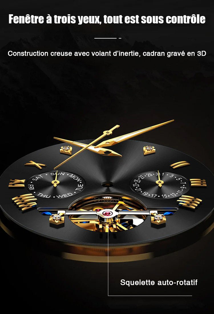 🔥Luxury Design Dodecagon Quartz Titta på nya multifunktionella mäns armbandsur
