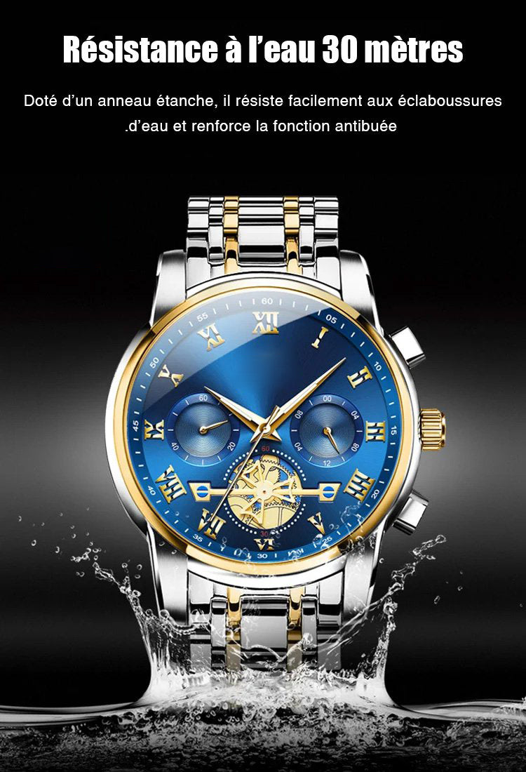 🔥Luxury Design Dodecagon Quartz Titta på nya multifunktionella mäns armbandsur
