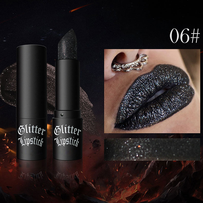 🔥Köp 1 få 1 gratis💄Matt permanent läppstift med fina glitter