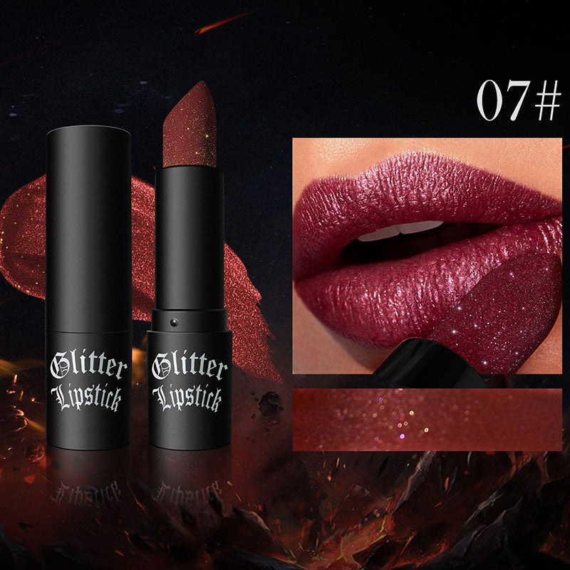 🔥Köp 1 få 1 gratis💄Matt permanent läppstift med fina glitter