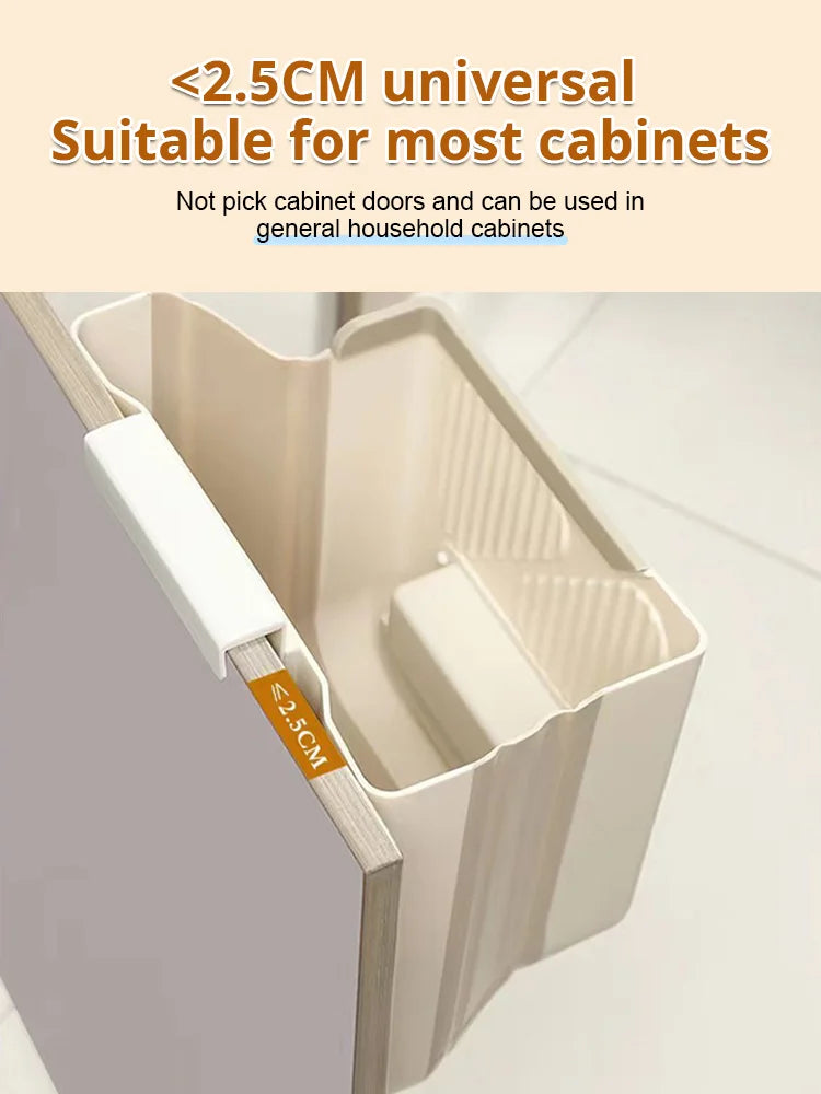 🧹 50% RABATT NU! Hopfällbar hängande sophink för köket – platsbesparande, enkel att hänga på skåpsdörren & perfekt för matlagning 🚪♻️