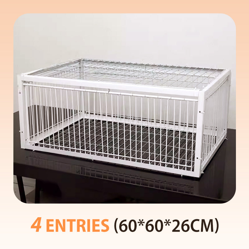🔥Auto Trap Humane Fågelbur-Endast ingång, ingen utgång, med bas