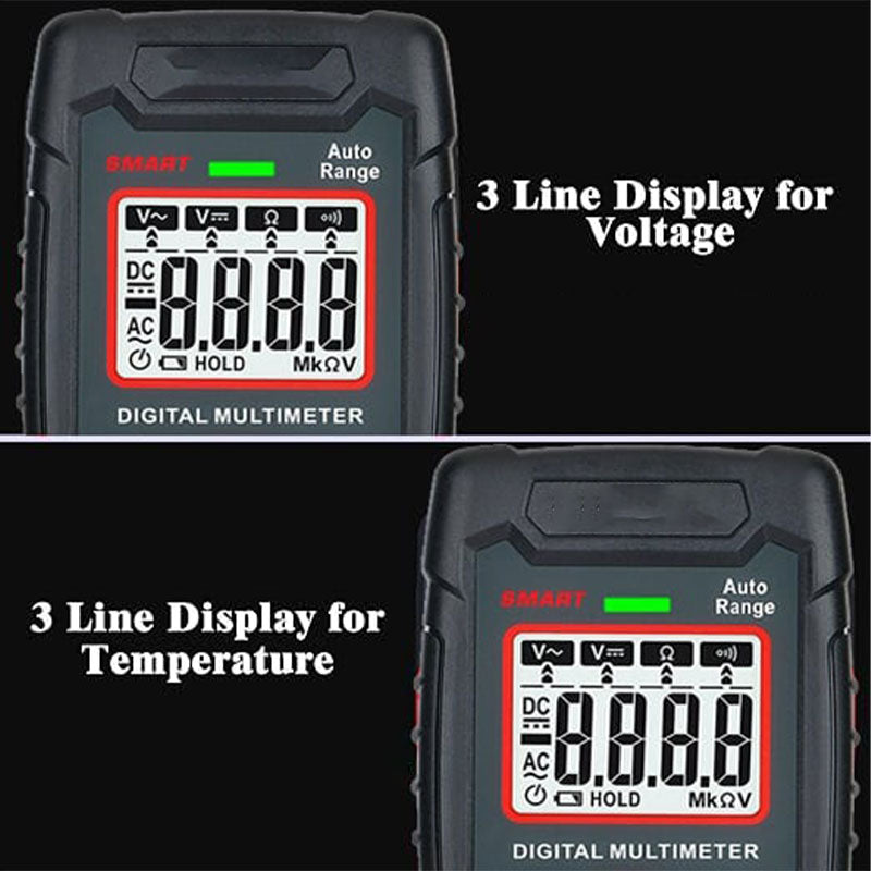 🔧⚡️ Smart multimeter mot brännskador! 4000 räkningar, automatiskt val av mätområde, handflatstor mätanordning med noll fel ✨