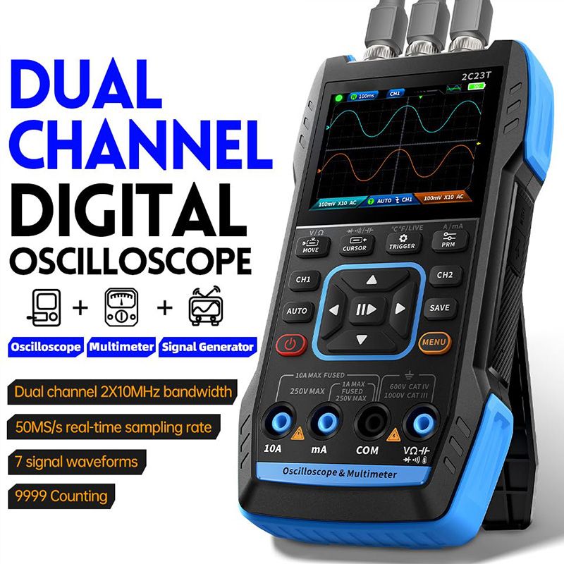 2C23T Digital Oscilloscope Multimeter DDS Generator 3 in 1