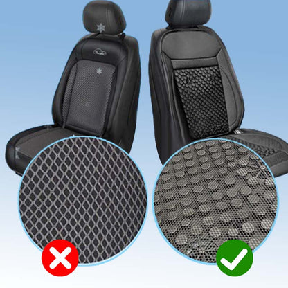 Set med kylande och ventilerade ryggstöd och sittdynor för bil