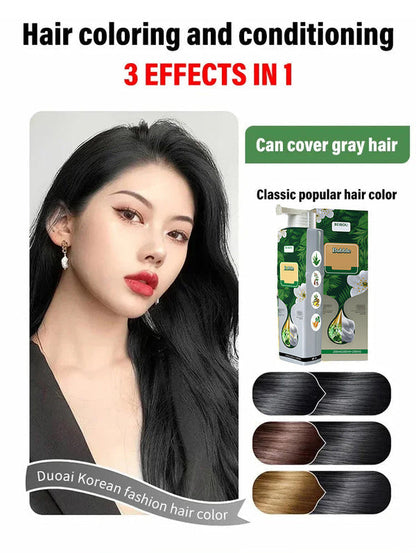 🌿 Nyanländ🌿Rent växtextrakt för grått hår Bubble Dye