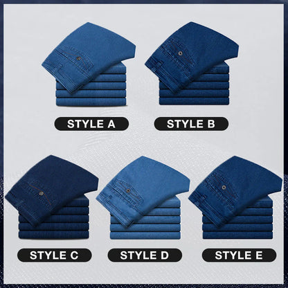 🔥Säsongskampanj 49% OFF🔥Jeans med hög midja och rak skärning för män