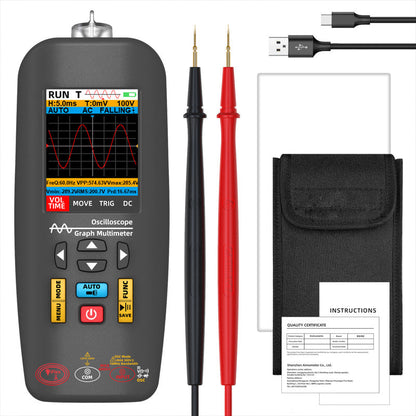 3-i-1 Handhållen grafisk multimeter - Oscilloskop, inspektör och ficklampa