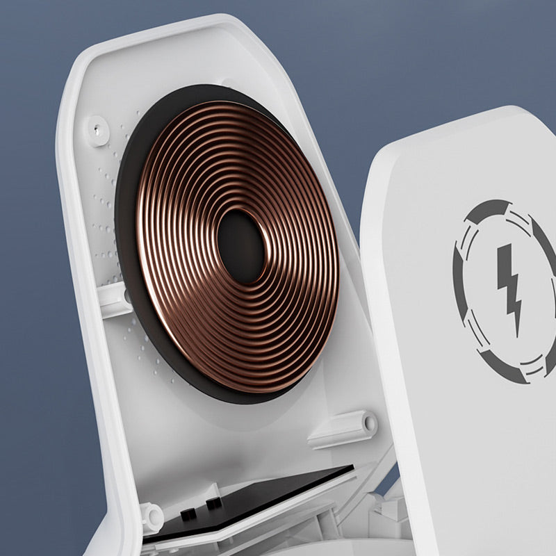 📱 50 % RABATT! ✨ Telefonhållare med trådlös snabbladdare – universell justering och 360° rotation, perfekt för resor eller kontoret 🚗📦