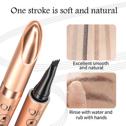 ✏️ KÖP 1, FÅ 1 GRATIS! ✨ 3D Microblading Penna – Vattentät, 4-in-1 Spets & Naturlig Ögonbrynseffekt 💄