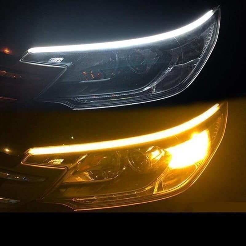 🎉 2026 REA — Över 28 000 sålda!💡 2-pack Flexibel LED-flytande signallampa för bil - Vattentät Tvåfärgad 12V Slinga ⚡