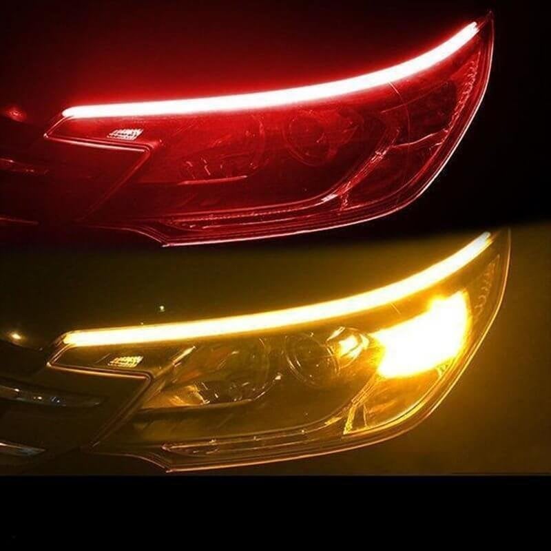 🎉 2026 REA — Över 28 000 sålda!💡 2-pack Flexibel LED-flytande signallampa för bil - Vattentät Tvåfärgad 12V Slinga ⚡