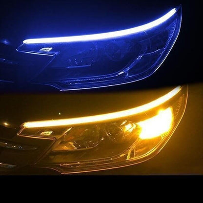 🎉 2026 REA — Över 28 000 sålda!💡 2-pack Flexibel LED-flytande signallampa för bil - Vattentät Tvåfärgad 12V Slinga ⚡
