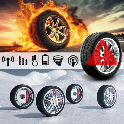 Solcellsdriven 4-hjuls däcktrycksmätare med realtidsvisning
