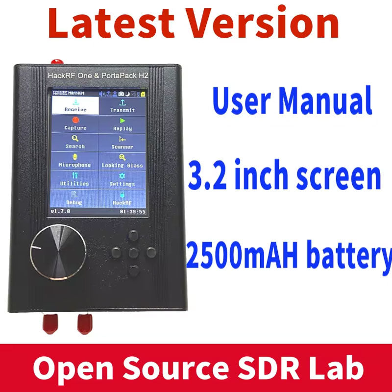 HackRF One R10 SDR med Portapack H2 & Mayhem 2.0.1 Firmware
